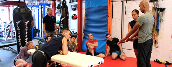 Heather Pearson teaching a group of physical therapists